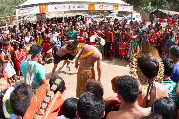A quarta edição dos Jogos foi realizada no ano passado, na Aldeia Verde do Povo Maxakali, em Ladainha, com a participação de cerca de 820 indígenas. Foto: Gil Leonardi/Imprensa-MG